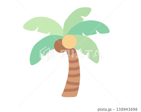 かわいいヤシの木のイラスト 138941698