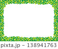 背景素材＜蔓の花フレーム・黄色＞ 138941763