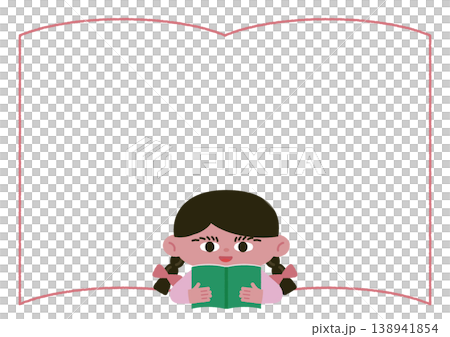 一幅女孩讀書的畫面素材 一幅女孩讀書的畫面素材 138941854