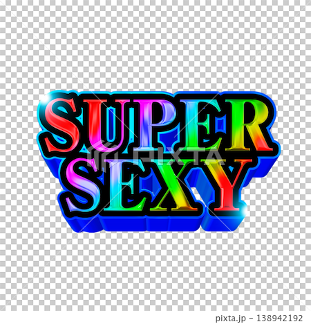 Typography Logo Rainbow 3D Rainbow Colors Pop Typography Logo Rainbow 3D Rainbow Colors Pop 138942192