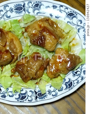 家庭料理　鶏肉の照り焼き 138942427