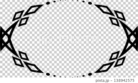 Celtic pattern style frame illustration material 138942575