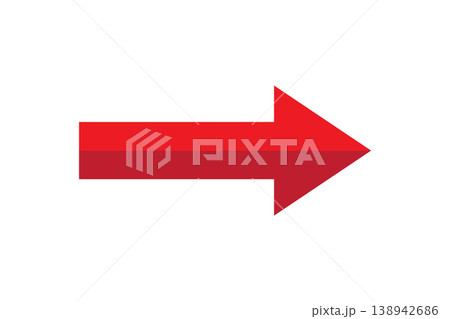 Red Right Arrow Icon Pointing Forward Minimal Flat Graphic Directional Symbol for Navigation Red Right Arrow Icon Pointing Forward Minimal Flat Graphic Directional Symbol for Navigation 138942686