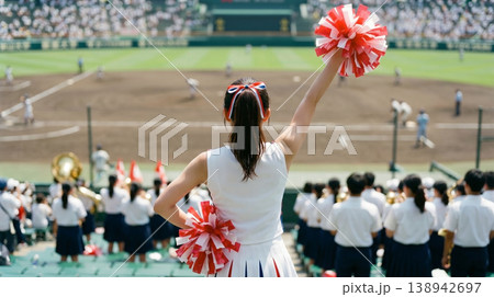 応援するチアガール 138942697