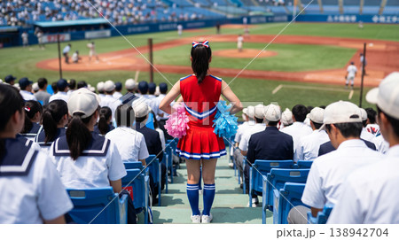 応援するチアガール 138942704