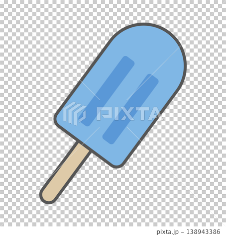 青色の棒アイス　ソーダ味　アイスキャンディー 138943386