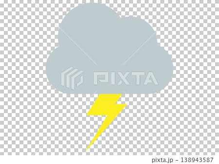 雷マーク シンプルなアイコン 単体 天気 ベクターイラスト 雷マーク シンプルなアイコン 単体 天気 ベクターイラスト 138943587