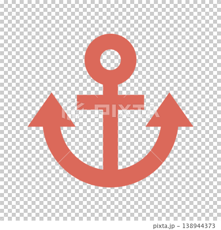 錨形符號——船舶、海洋和海軍的標誌——扁平化設計 錨形符號——船舶、海洋和海軍的標誌——扁平化設計 138944373