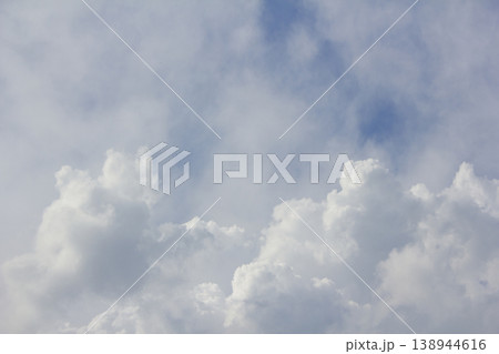 It's a white sky full of puffy clouds 138944616