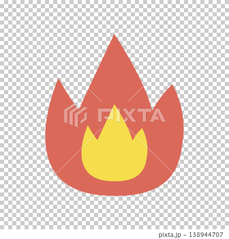Flame illustration, flat design Flame illustration, flat design 138944707