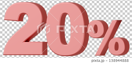 3D Material_Numbers_20%_Metallic_Pink 138944888