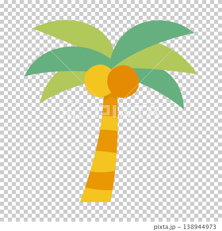 Palm tree illustration, tropical, summer 138944973