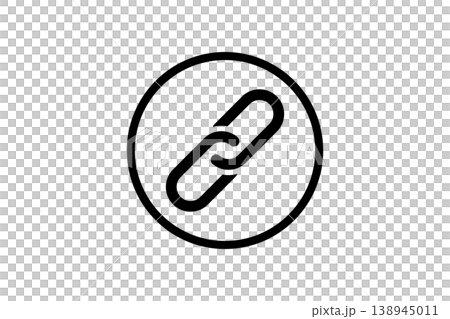 Minimal Link Icon Inside Circle Symbolizing Connection, Chain, Hyperlink, and Web Connectivity Minimal Link Icon Inside Circle Symbolizing Connection, Chain, Hyperlink, and Web Connectivity 138945011
