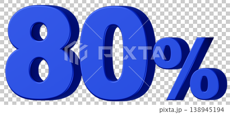 3D Material_Numbers_80%_Metallic_Blue 3D Material_Numbers_80%_Metallic_Blue 138945194