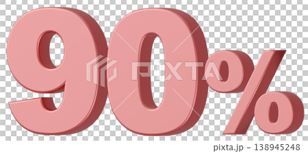 3D Material_Numbers_90%_Metallic_Pink 3D Material_Numbers_90%_Metallic_Pink 138945248
