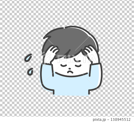 Man holding his head 138945512