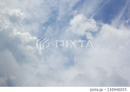 Blue sky and white puffy clouds 138946055