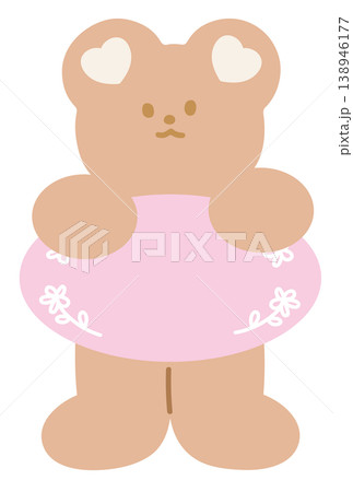 Illustration of teddy bear and blank space for chat box, insert text, message, dialogue, childhood, youth, forever young, animal, sticker, cartoon, character, comic, mascot, toy, doll, zoo, souvenir 138946177
