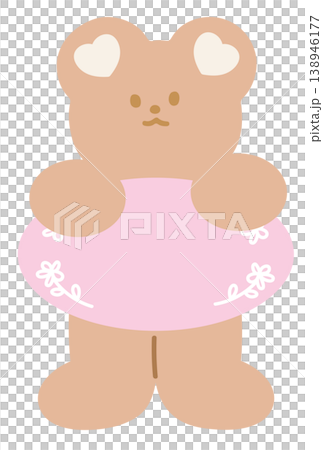 Illustration of teddy bear and blank space for chat box, insert text, message, dialogue, childhood, youth, forever young, animal, sticker, cartoon, character, comic, mascot, toy, doll, zoo, souvenir 138946177
