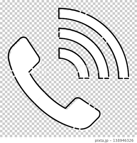 電話圖標，顏色錯位，印刷錯誤，時尚，向量素材。 138946326