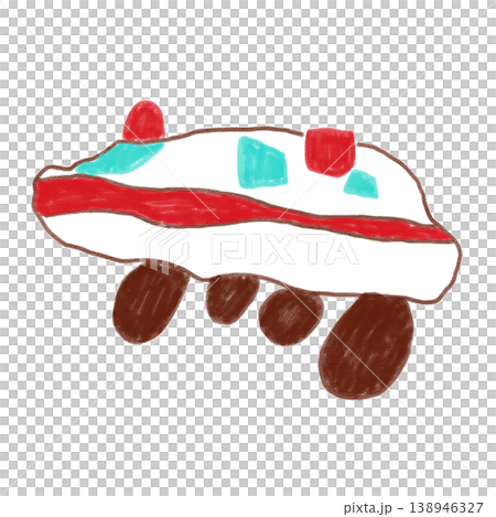Ambulance in a child's hand-drawn style, white background Ambulance in a child's hand-drawn style, white background 138946327