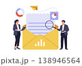 Illustration of Email Open Rate Analysis and Data Research 138946564