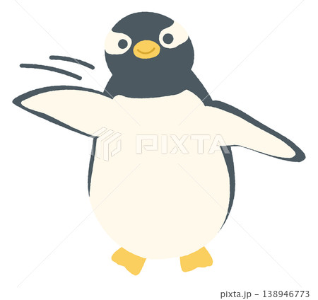 案内をするジェンツーペンギンのキャラクター 138946773