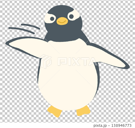 案内をするジェンツーペンギンのキャラクター 138946773
