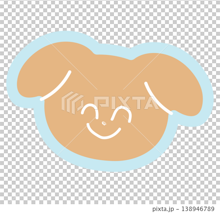 Illustration of puppy head shape for decoration, dog cartoon, characters, comic, pet shop, vet, adopt rescue animal, foster home, shelter, house, park, yard, playtime, brooch, pin, patch, sticker Illustration of puppy head shape for decoration, dog cartoon, characters, comic, pet shop, vet, adopt rescue animal, foster home, shelter, house, park, yard, playtime, brooch, pin, patch, sticker 138946789