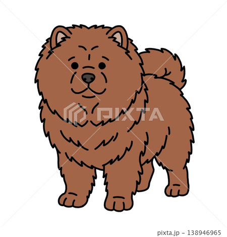 モコモコしたチャウチャウのイラスト 138946965