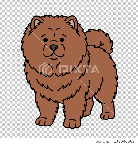 モコモコしたチャウチャウのイラスト 138946965