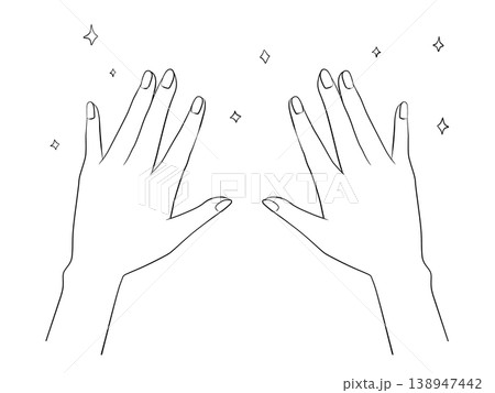 衛生的な爪 両手のイラスト 衛生的な爪 両手のイラスト 138947442
