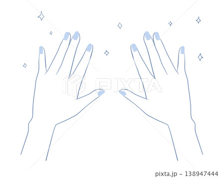 衛生的な爪　両手のイラスト 138947444