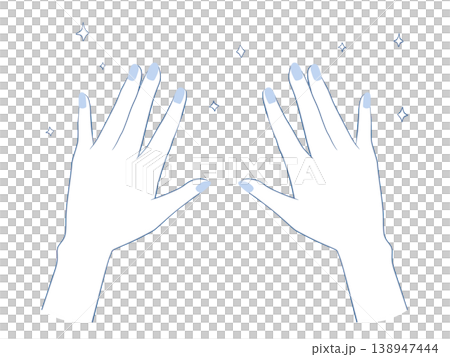 衛生的な爪　両手のイラスト 138947444