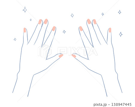 衛生的な爪　両手のイラスト 138947445