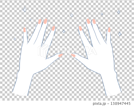衛生的な爪　両手のイラスト 138947445