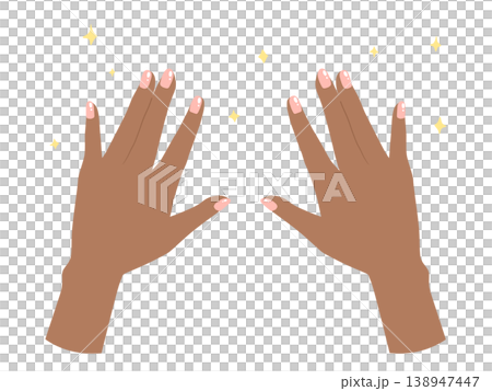 Hygienic fingernails (illustration of both hands) 138947447