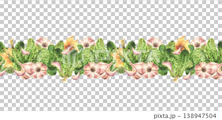 Cucumbers and garlic bulb with cloves, leaves and flowers seamless border. Watercolor Hand drawn illustration for homemade farm vegetable pickling, food packaging on Isolated white background pattern Cucumbers and garlic bulb with cloves, leaves and flowers seamless border. Watercolor Hand drawn illustration for homemade farm vegetable pickling, food packaging on Isolated white background pattern 138947504