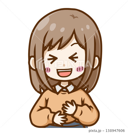 笑顔で喜ぶ女性ゆるかわちびキャライラスト(嬉しい・明るい・元気)ブログ・SNS・教材向け 笑顔で喜ぶ女性ゆるかわちびキャライラスト(嬉しい・明るい・元気)ブログ・SNS・教材向け 138947606