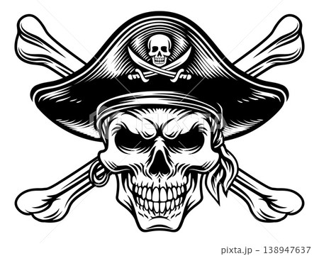 Skull Pirate Crossbones Crosssed Bones Design Skull Pirate Crossbones Crosssed Bones Design 138947637