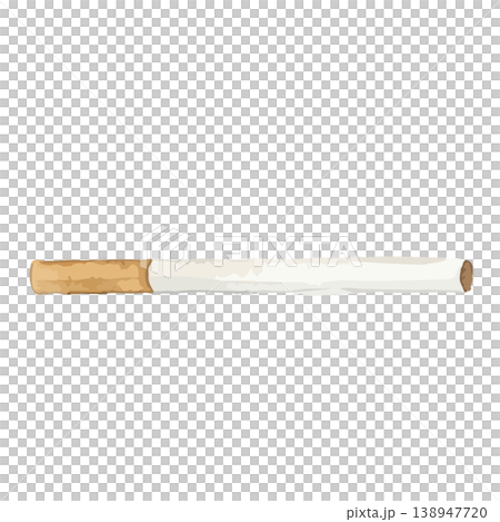 Watercolor-style illustration of a cigarette 138947720