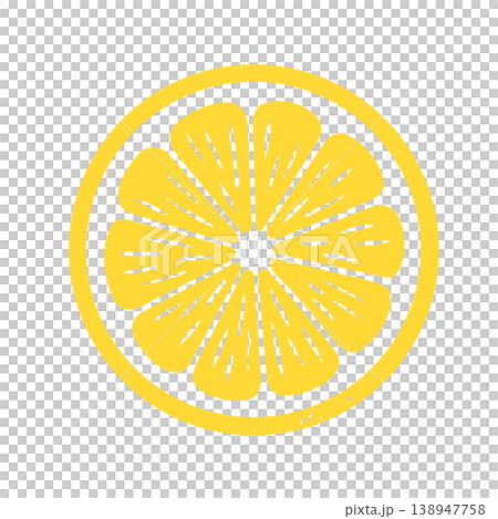 版画風のレモンのイラスト 138947758