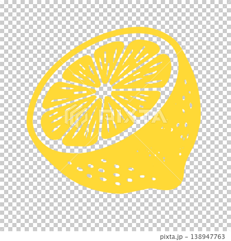 A woodblock print-style illustration of a lemon A woodblock print-style illustration of a lemon 138947763