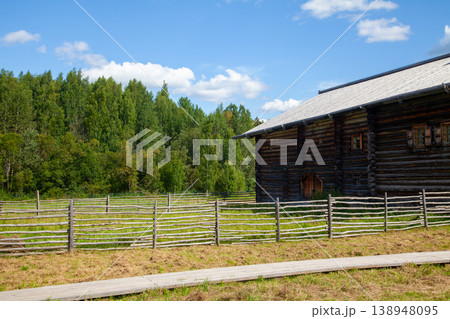 Rural Wooden Houses in Summer Countryside Rural Wooden Houses in Summer Countryside 138948095