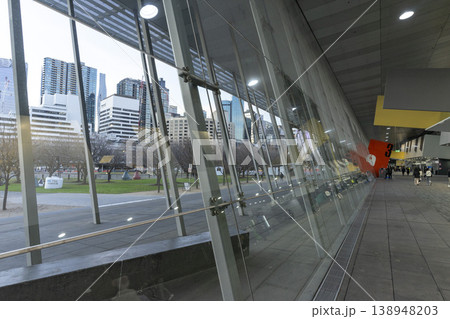 Melbourne, Australia - July 7, 2024 : Interior view of Melbourne Convention and Exhibition Centre (MCEC) in South Melbourne, Australia on July 7, 2024. Melbourne, Australia - July 7, 2024 : Interior view of Melbourne Convention and Exhibition Centre (MCEC) in South Melbourne, Australia on July 7, 2024. 138948203