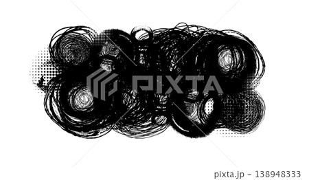 Hand drawn circle line sketch. Abstract circles drawn by hand with black pen Not AI, vector illustration. Hand drawn circle line sketch. Abstract circles drawn by hand with black pen Not AI, vector illustration. 138948333