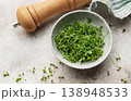 Fresh microgreens in a bowl, ready for healthy eating 138948533