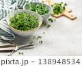 Fresh microgreens in bowls for healthy eating 138948534