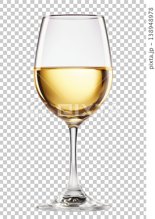 A glass of white wine, isolated on white background, symbolizing elegance and celebration A glass of white wine, isolated on white background, symbolizing elegance and celebration 138948978
