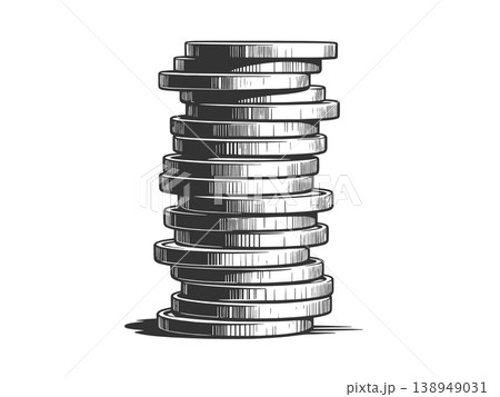 Stack of Coins Finance Wealth vector illustration 138949031